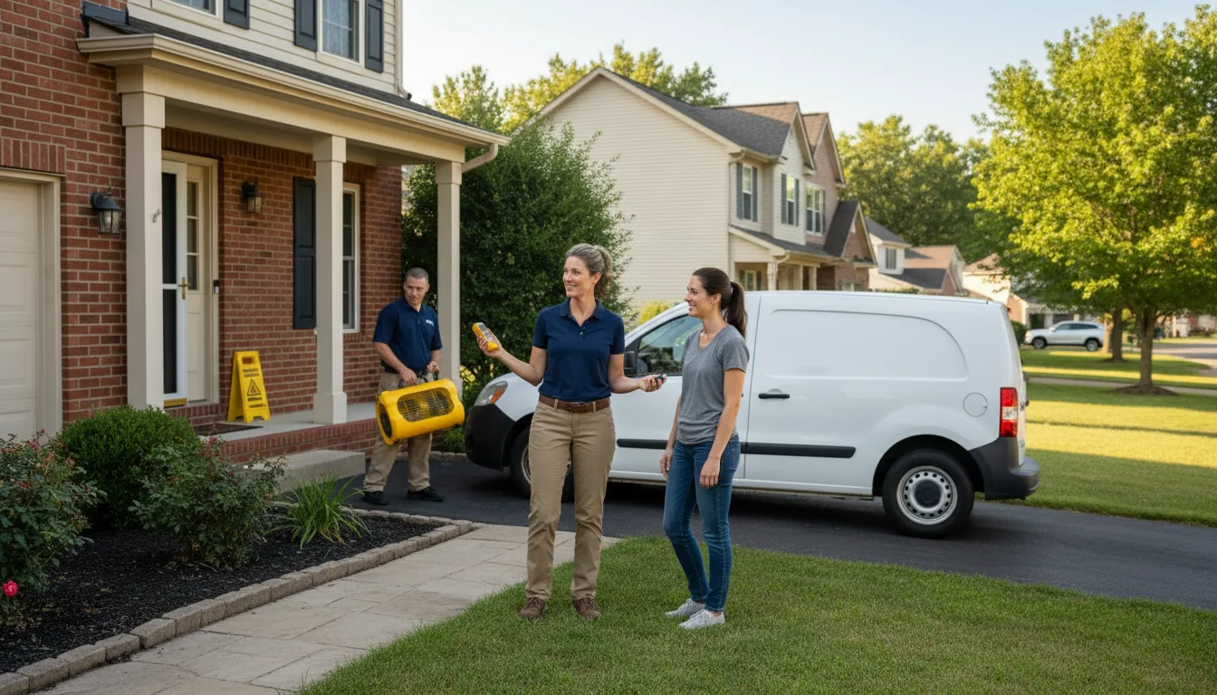 Residential water damage restoration in Muscatine, IA